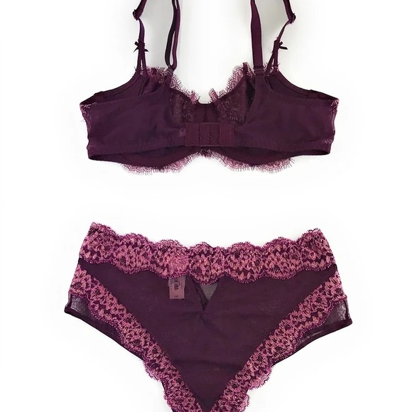 Victoria’s Secret Dream Angels Wicked Foil Lace Lingerie Set 32B/Xs - Picture 6 of 9